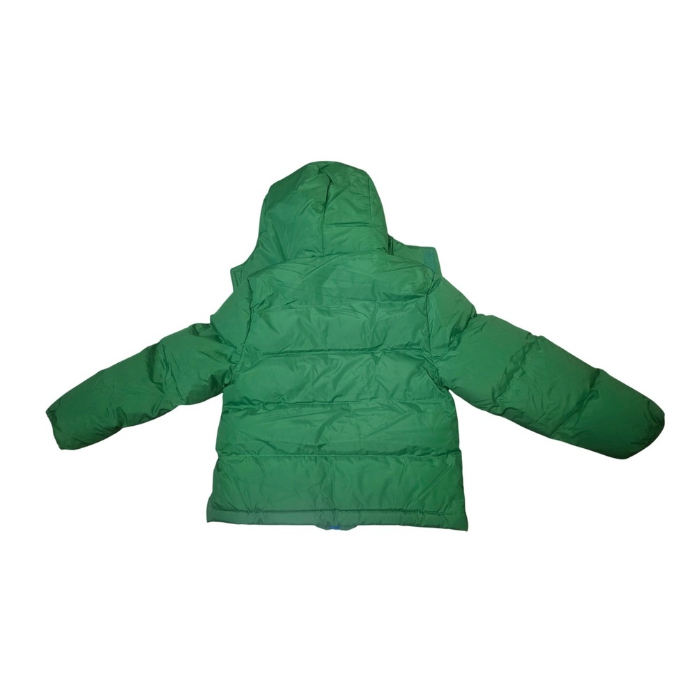 The Warming Project Girls Green Puffer Jacket Hooded Zip Up Size 4T 5T - Picture 2 of 5